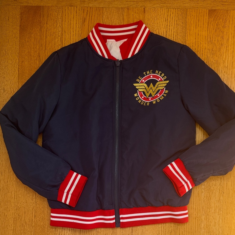 DC Comics Blue and Red Reversible Wonder Woman Jacket for Kids